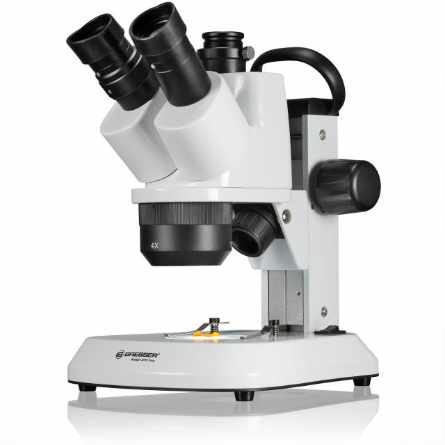 BRESSER Analyth STR Trino 10x - 40x trinoculary stereo microscope with incident- and transmitted light 