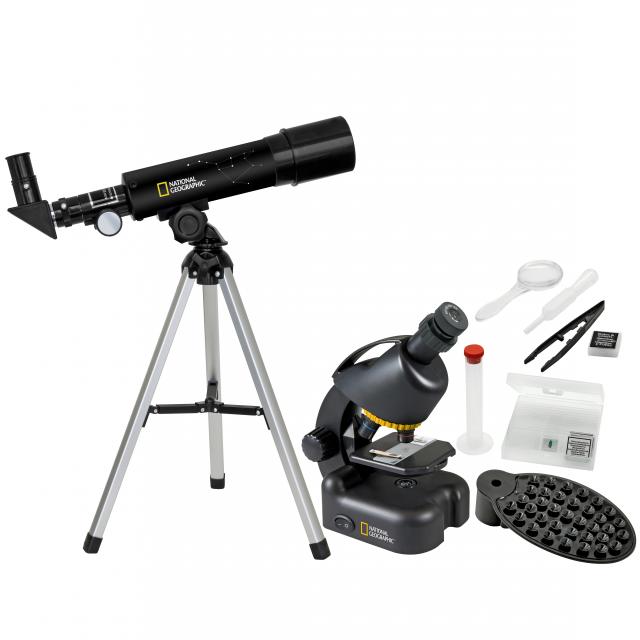 Compact Telescope and Microscope Set 