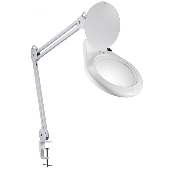 BRESSER LED Table Clamp Magnifier 2x 175mm 